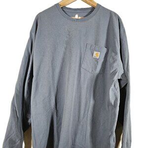 Carhartt Men's XL Long Sleeve Greyish Blue